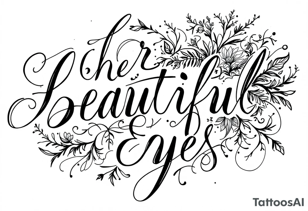 her beautiful eyes tattoo idea