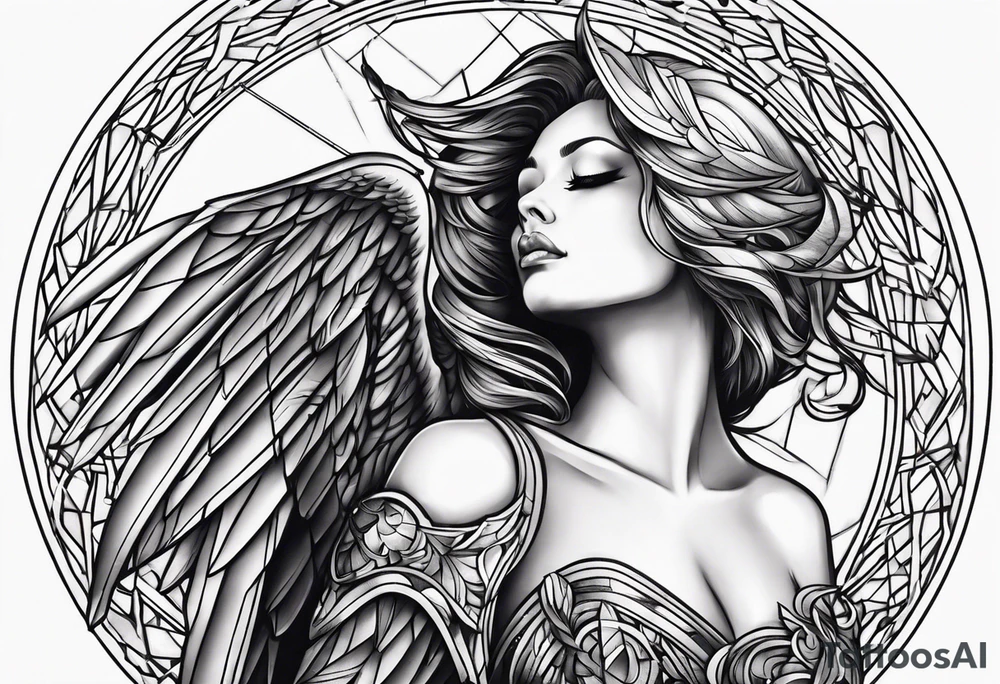 Naked dark angel tattoo idea