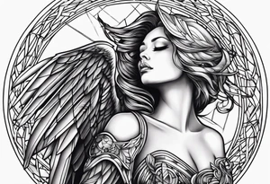 Naked dark angel tattoo idea