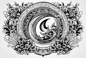 tattoo with swirly elements tattoo idea