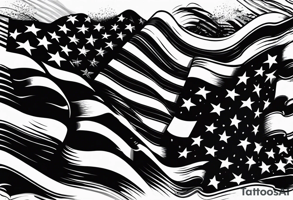 American flag tattoo idea