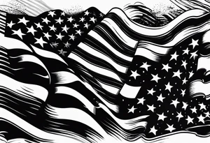 American flag tattoo idea
