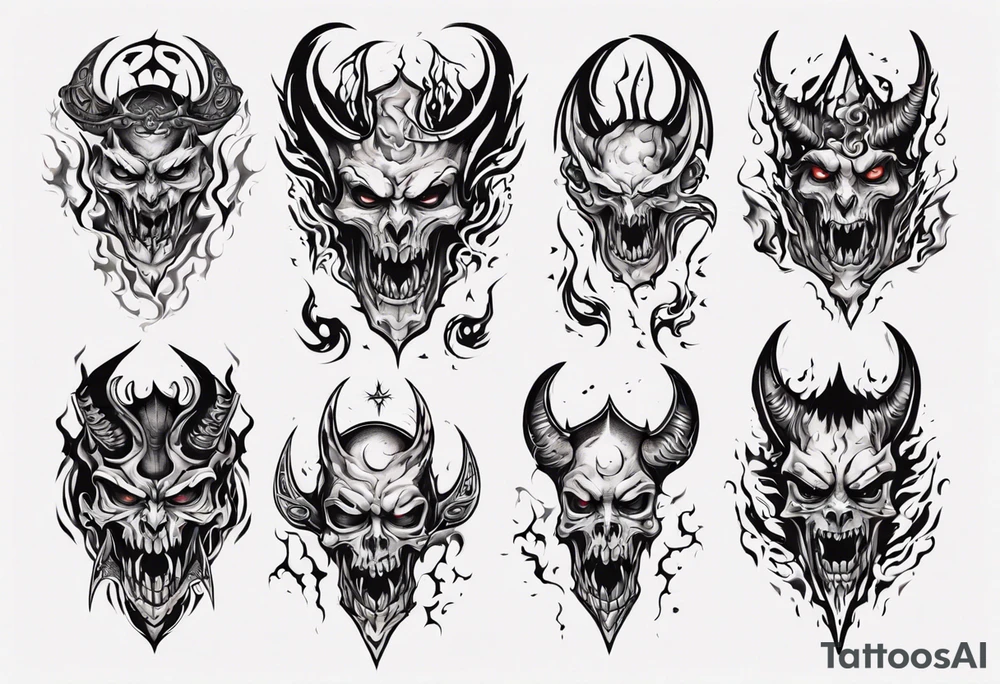 demonic tattoo idea