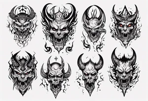 demonic tattoo idea