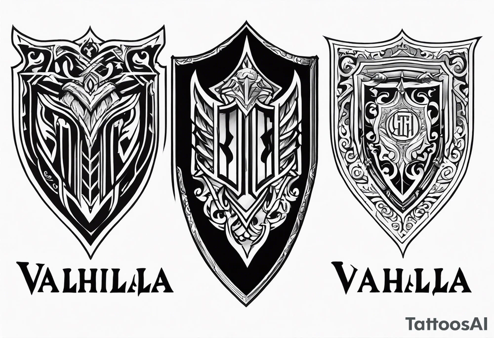 Valhalla shield tattoo idea