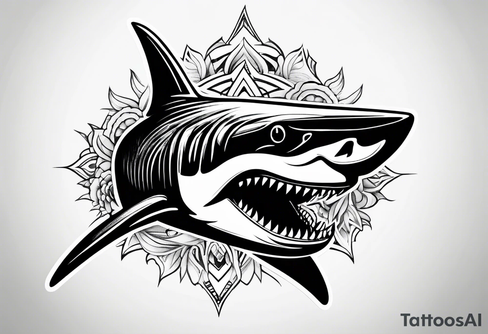 Moari shark tooth tattoo idea