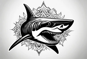 Moari shark tooth tattoo idea