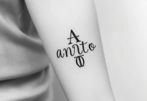 A n t o n i o  stacking the letters up and down on top of eachother tattoo idea