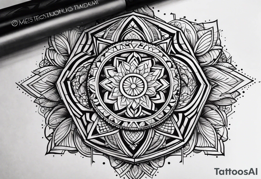 геометрия с графикой, тема звезды tattoo idea