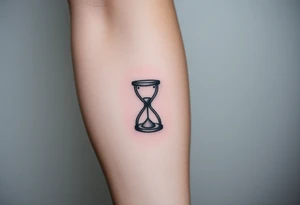 live with what you have and enjoy it to the fullest, hourglass tattoo idea