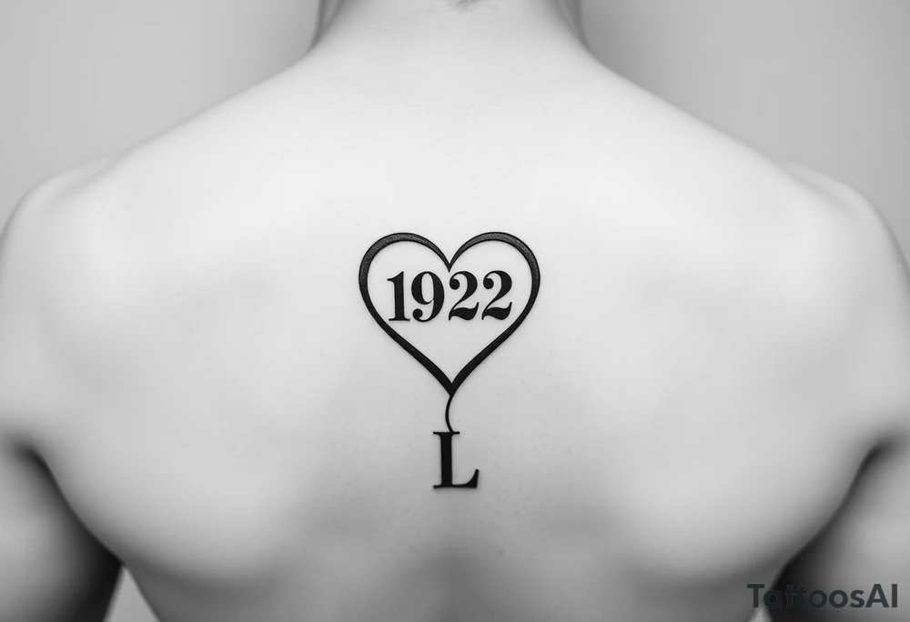 Heart with 192 in the middle and a L connected to the end of teh heart tattoo idea