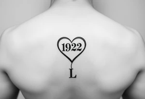 Heart with 192 in the middle and a L connected to the end of teh heart tattoo idea