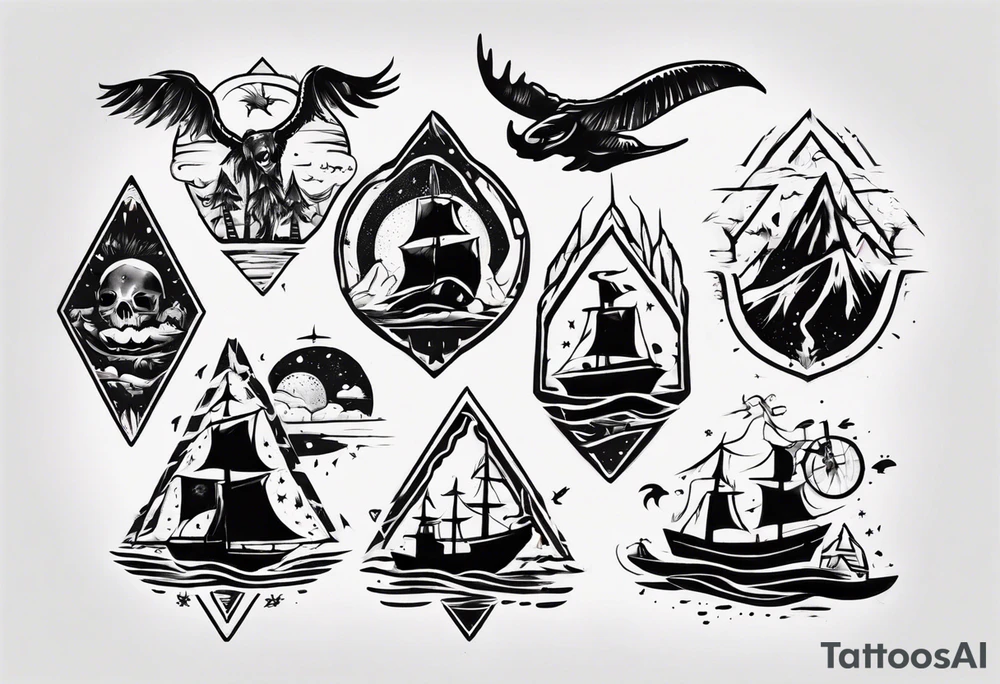 Adventurous kid tattoo idea