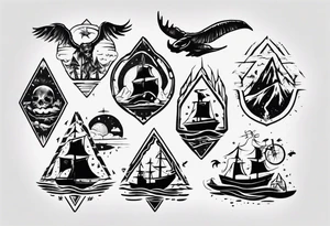 Adventurous kid tattoo idea