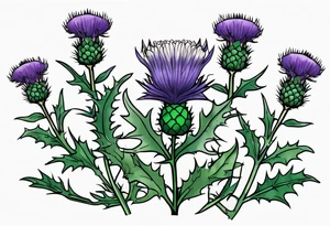 flower of Scotland thistle tattoo idea