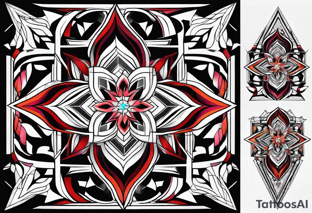 Geometric pattern tattoo idea