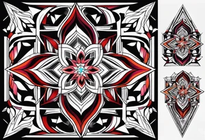 Geometric pattern tattoo idea