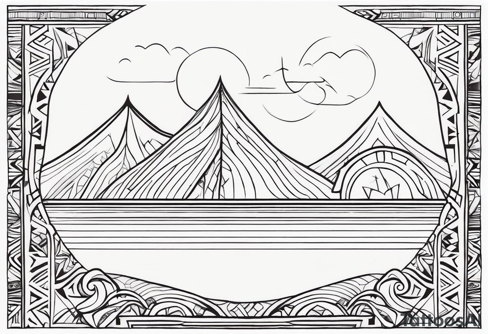 minimalistic tribal Filipino vertical tattoo tattoo idea