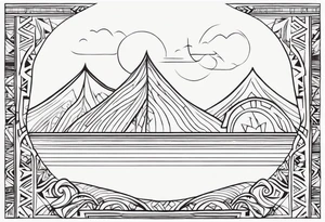 minimalistic tribal Filipino vertical tattoo tattoo idea