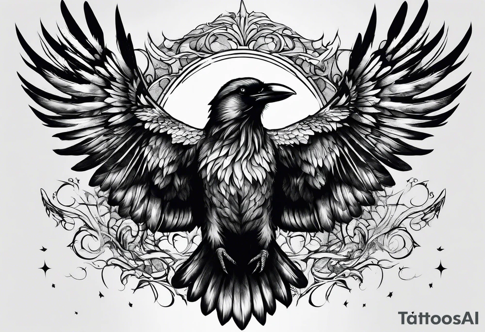 3 Flying Crows tattoo idea