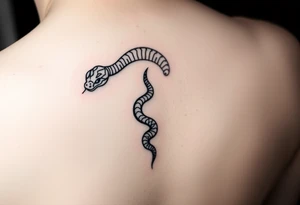 snake for a lower leg thats feminine simple but still distinctive tattoo idea