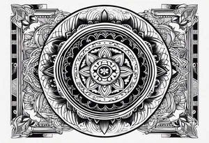 The words pura vida with a mandala tattoo idea