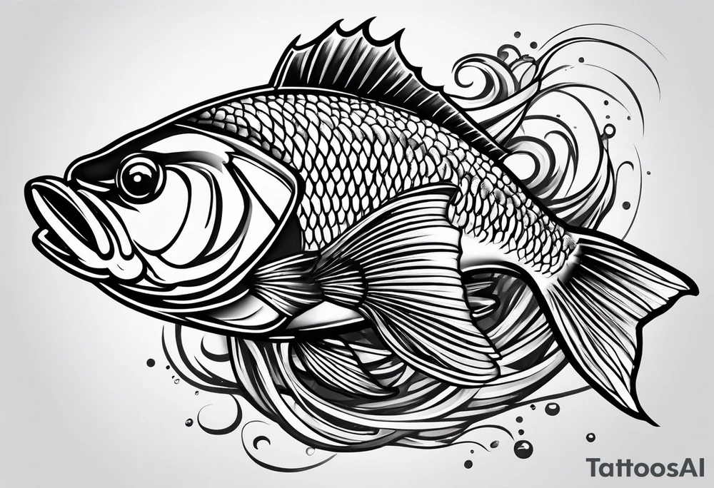 Fishing tattoo idea