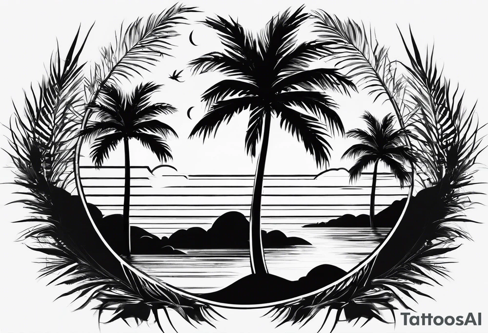 sunshine, palm tree for inner arm tattoo idea sunshine, palm tree for inner arm tattoo idea