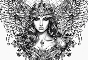 Angel warrior tattoo idea