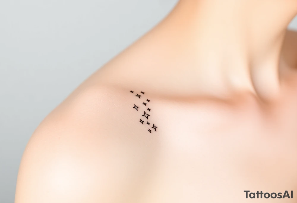 Cascade of stars tattoo idea