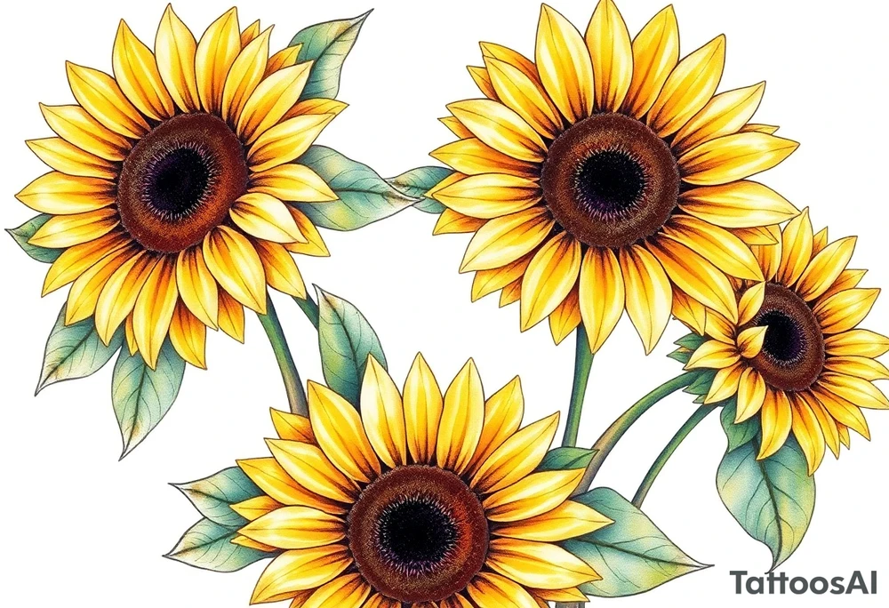 Sunflowers tattoo idea