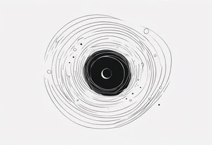 Fine line Black hole tattoo idea