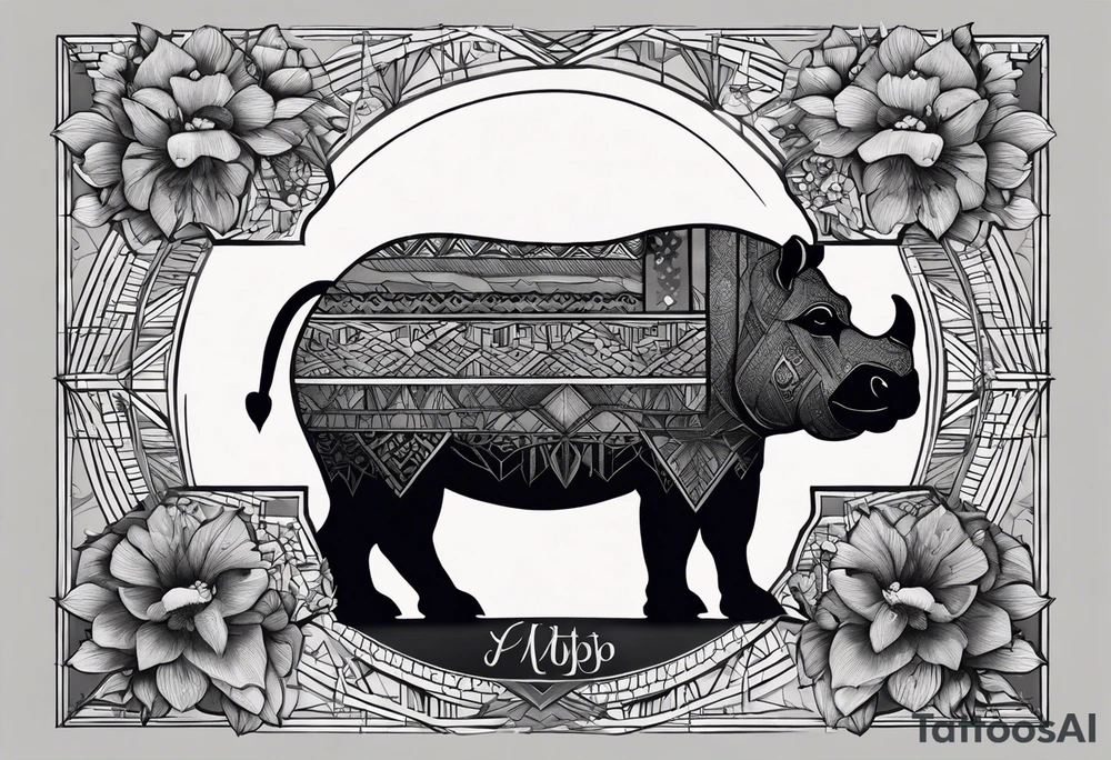 Very asymmetrical, +geometric pattern, with realistic full moon, with hippo,+tribal, +geometric, +inkart , +blackwork, +grey scale, + sketch
with wintersweet flower bud, +inkart touch, +for men, detailed , combined favourite , tattoo idea