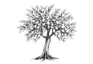 Olive tree tattoo idea