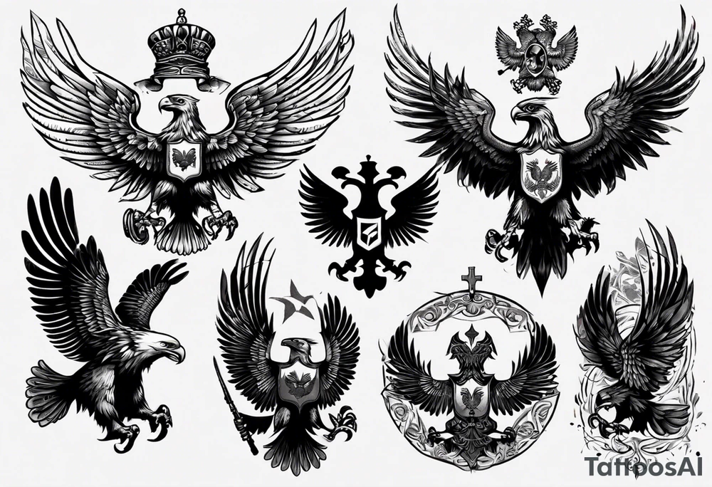 russian eagle tattoo idea