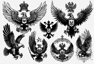 russian eagle tattoo idea