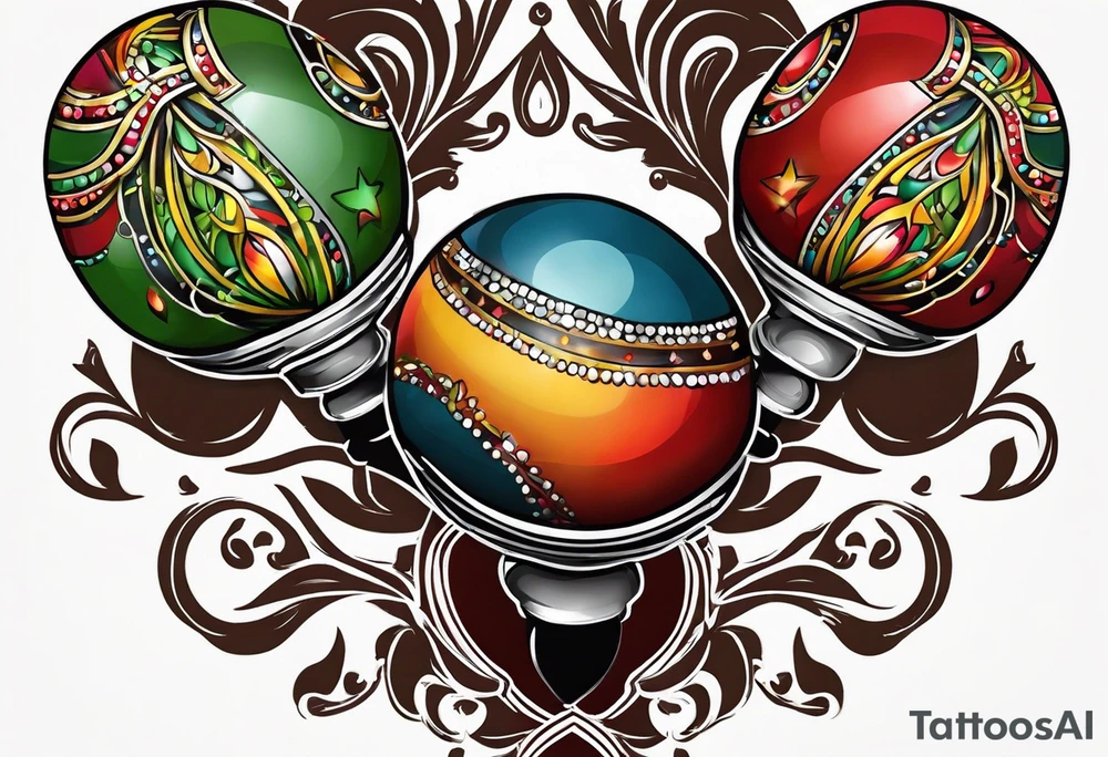 2 swinging maracas tattoo idea
