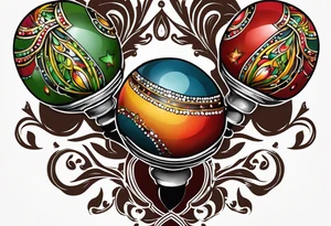 2 swinging maracas tattoo idea