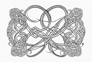 Variation of the celtic symbol of sisterhood that has a delicate floral pattern tattoo idea