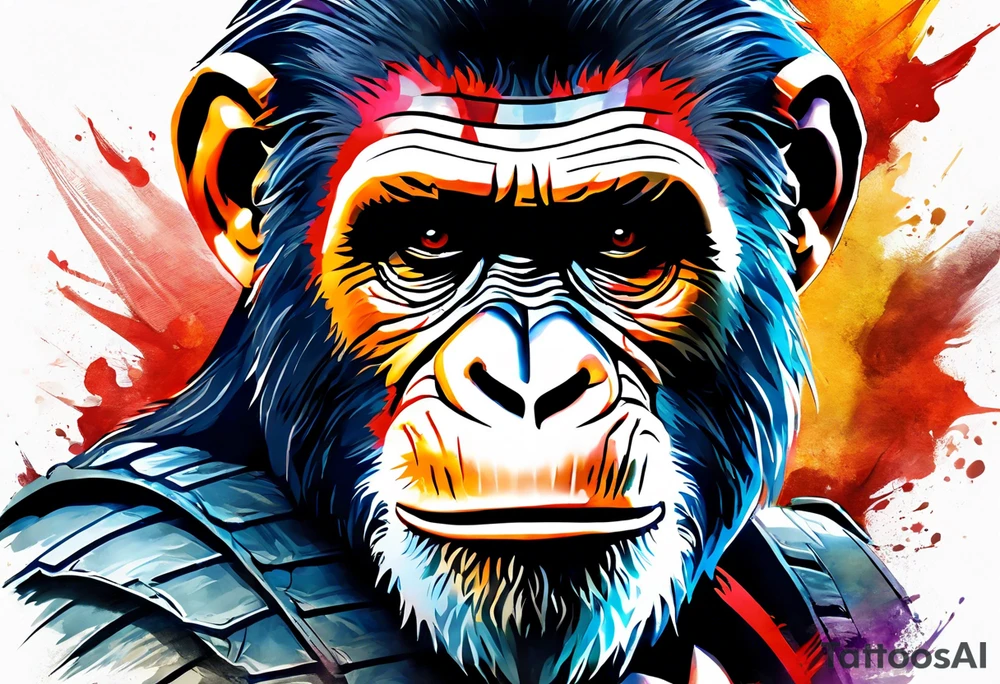 Caesar from the movie planet of the apes tattoo idea