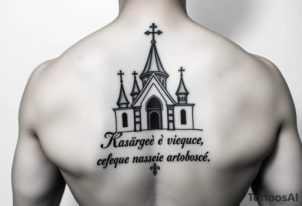 Tatouage vierge de kazan église russe orthodoxe
Avec inscription en russe tattoo idea