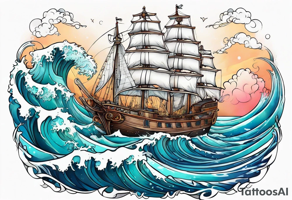 Animal cute , ocean tattoo idea