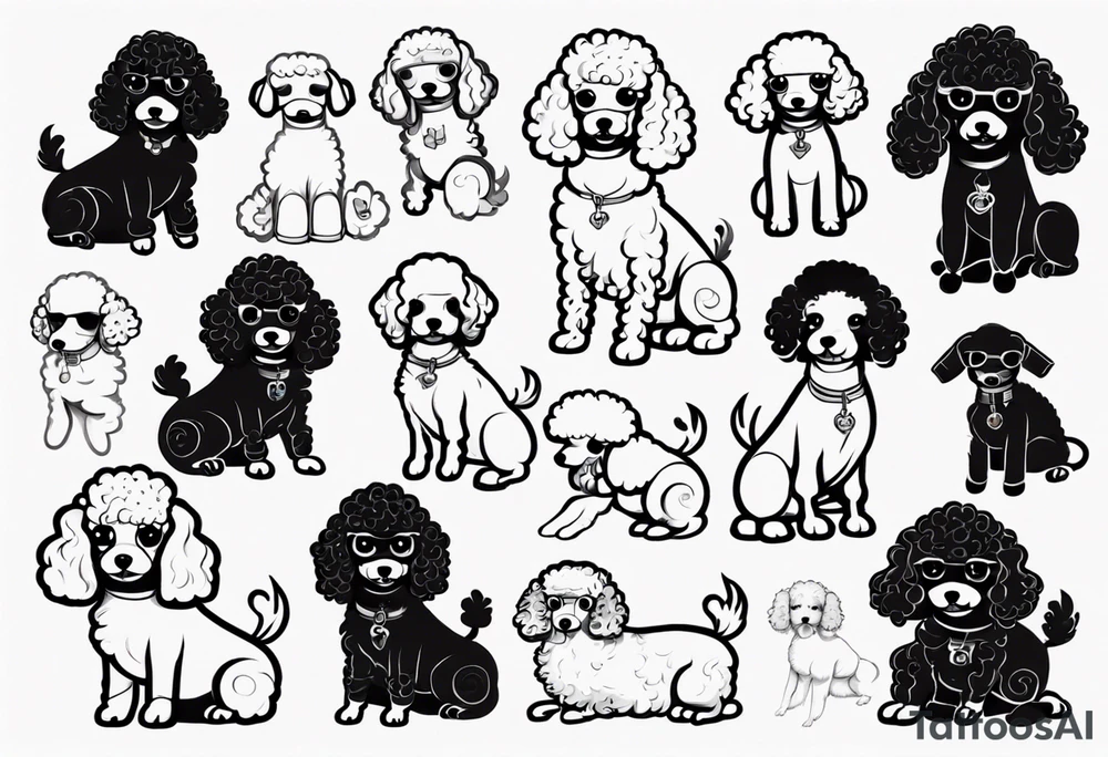Mini Poodle tattoo idea