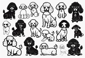 Mini Poodle tattoo idea