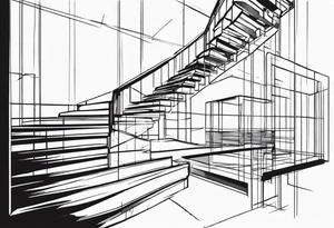 Staircase outline ONLY tattoo idea
