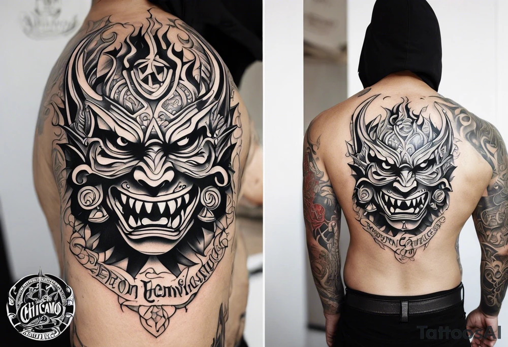 demon in chicanos tattoo idea