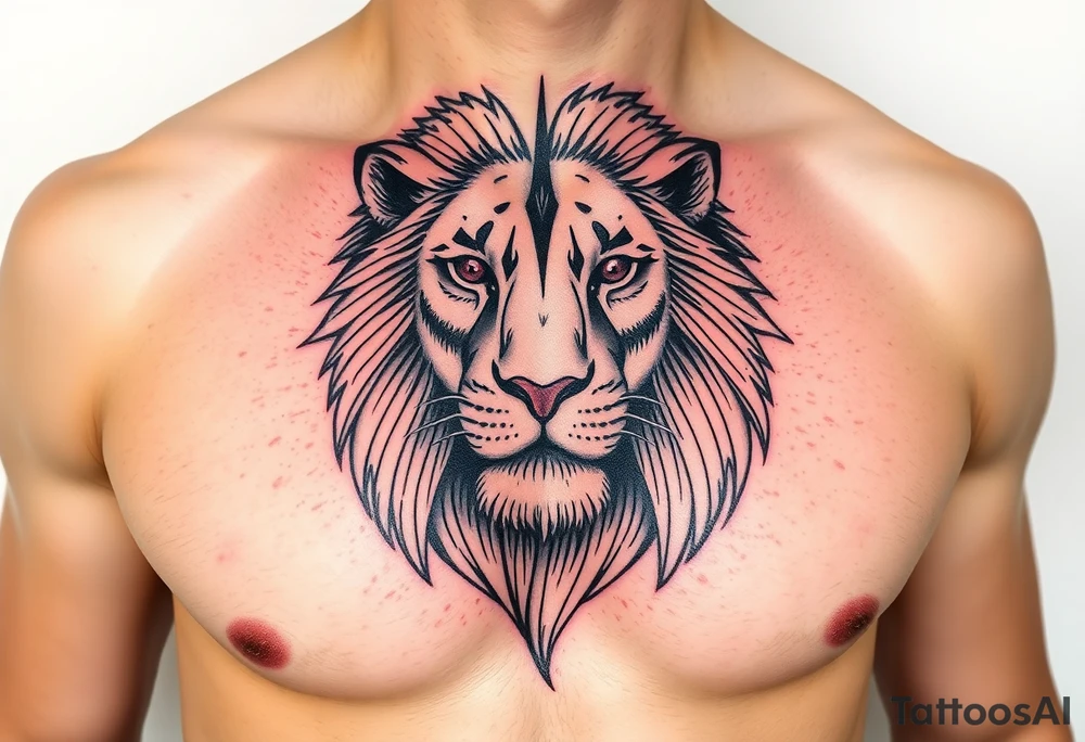 realistic
lion w tattoo idea