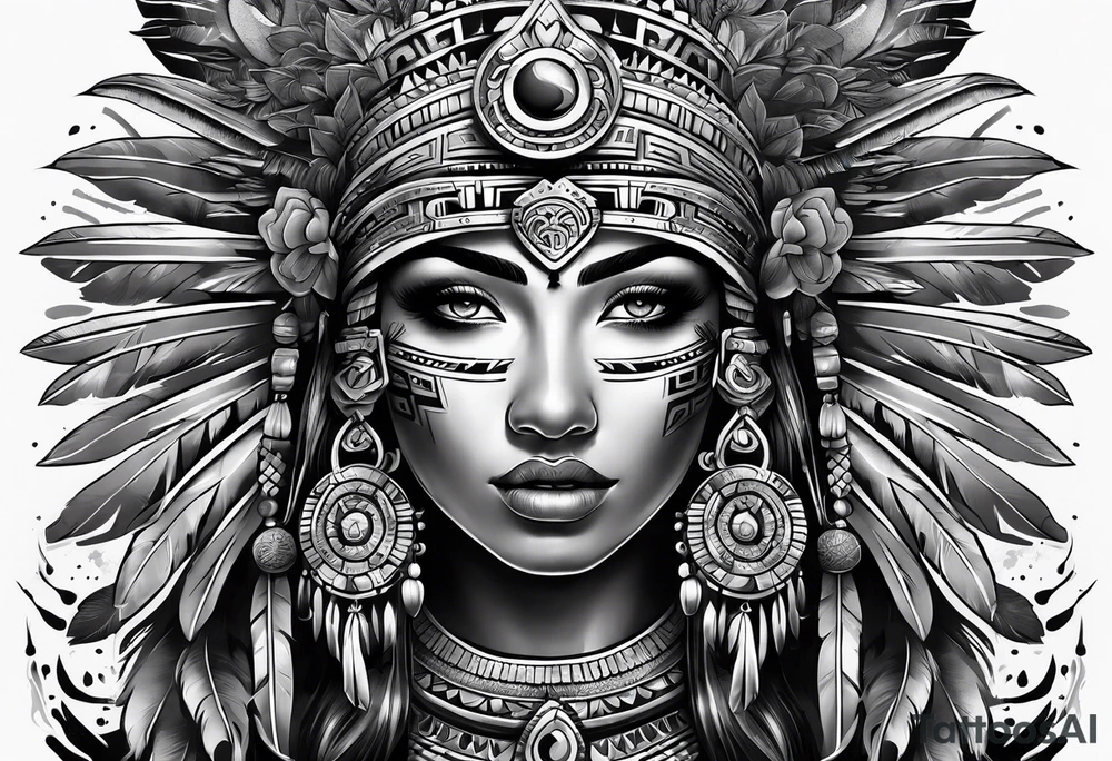 aztec 
sleeve tattoo idea