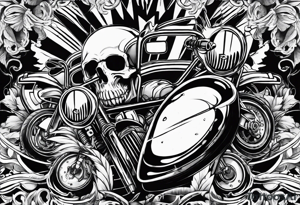 Wrld with 999 and death race for love tattoo idea