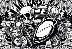 Wrld with 999 and death race for love tattoo idea